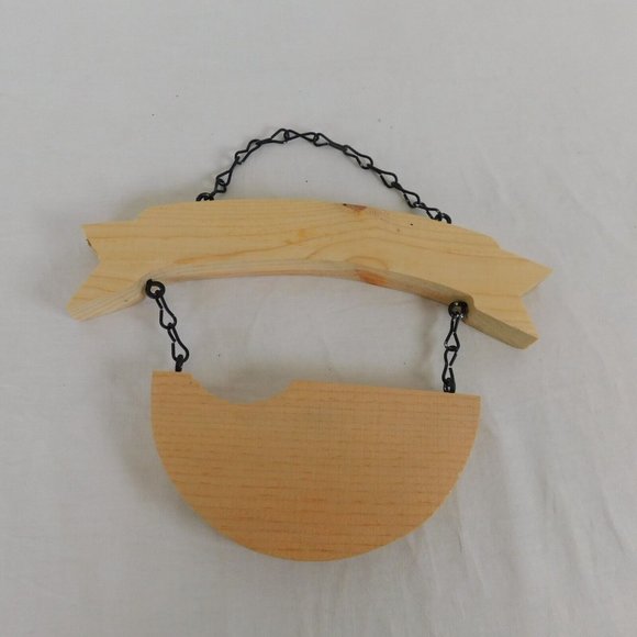 Unfinished Wood Sign Plaque Banner Watermelon Chain Hanging DIY Ready to Paint - Picture 5 of 5